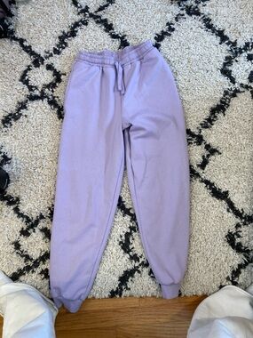 Kids Lavender Drawstring Jogger Sweatpants